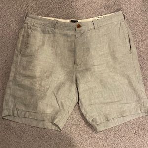 Men’s J Crew Baird McNutt Irish Linen Shorts - W34 - Inseam 9 - Heather Blue